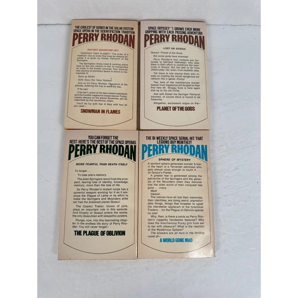 Perry Rhodan Lot 4 PB #25 27 28 29 1st Ace Printings 1973 Vintage Sci-Fi